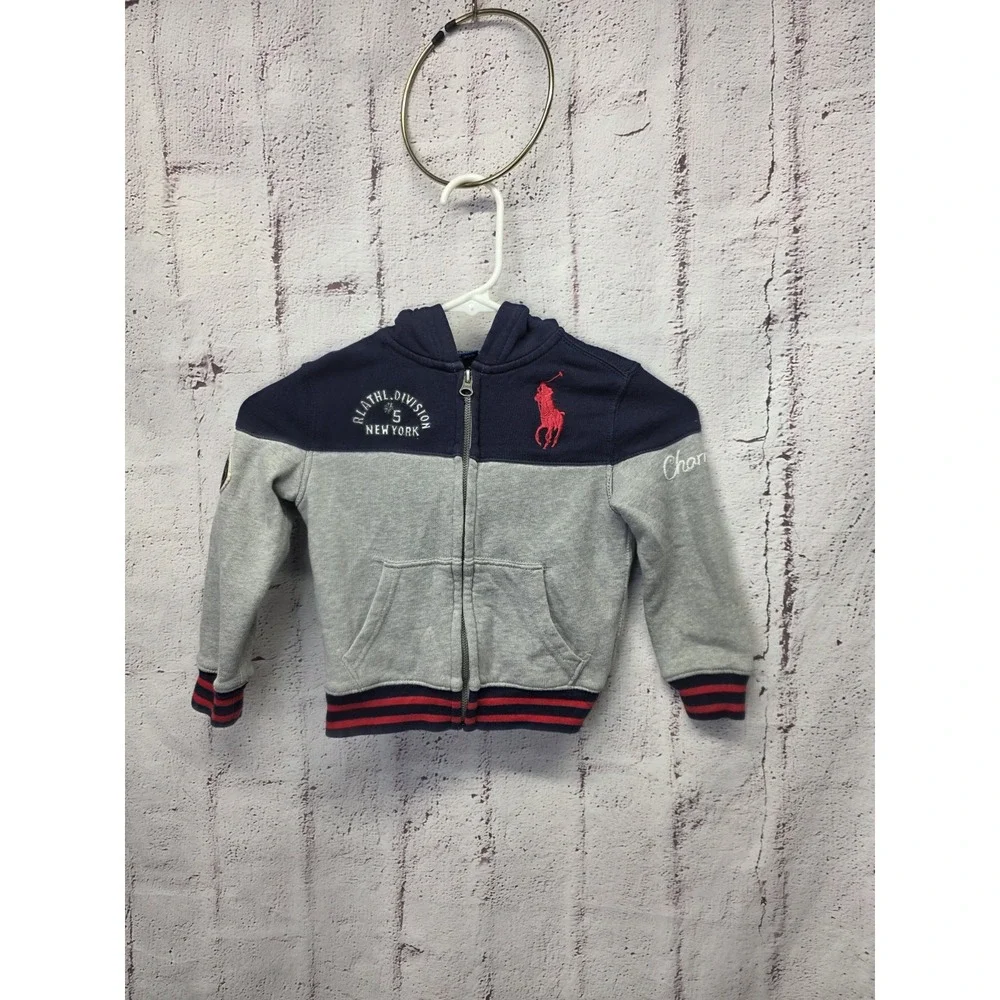 Polo Ralph Lauren Big Pony Athletic Division #5 Champs Boys Hoodie Jacket Boy 3T